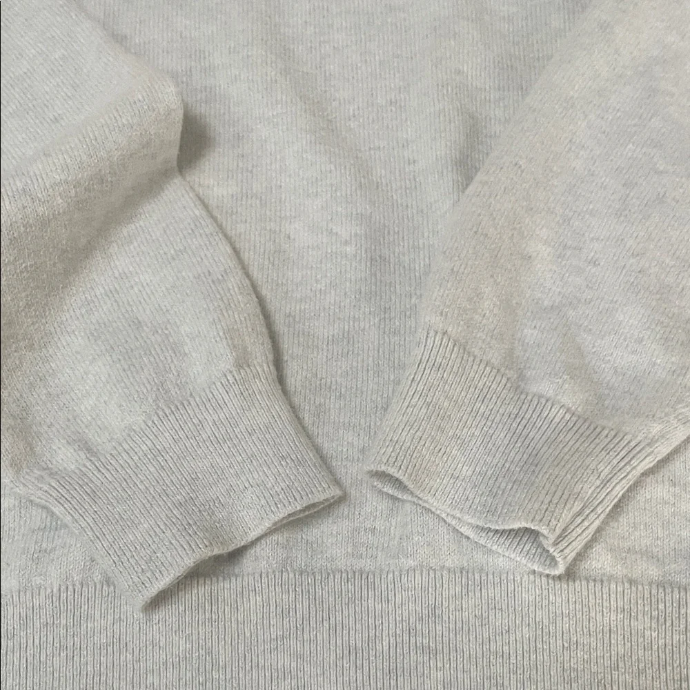 J. Crew Light Gray 1/4  Zip-Up Sweater